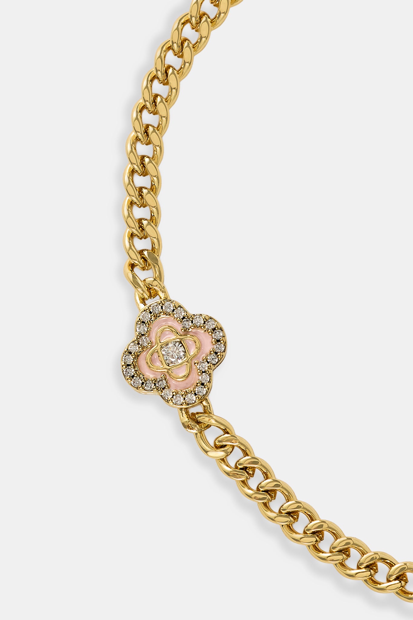 Kubanisches Armband mit Emaille-Motiv – 10 mm